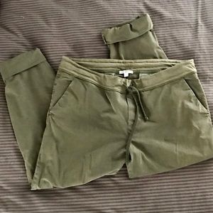 James Perse green drawstring casual pants 4